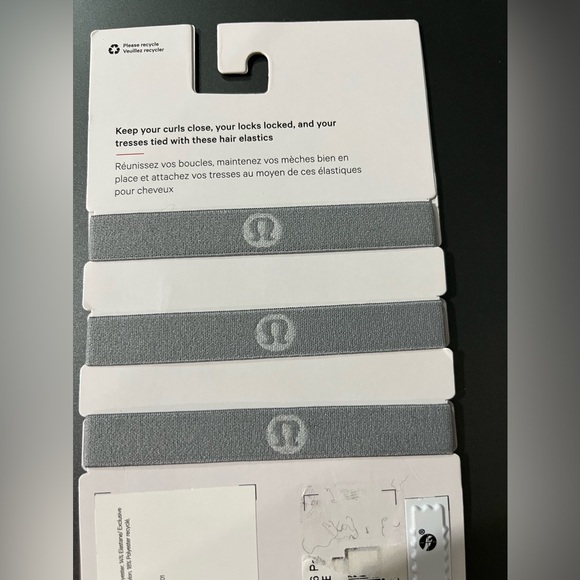 lululemon Flat Hair Elastics 6 pack OS - Picture 3 of 4